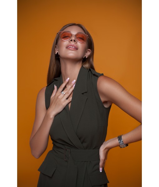 сукня-піджак з погонами хакі