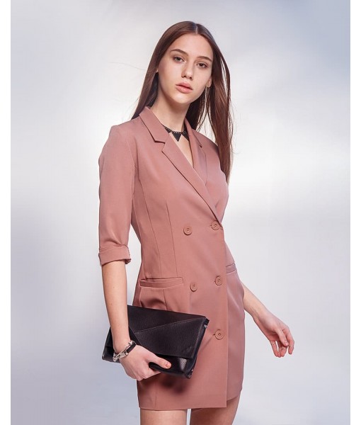 сукня - піджак двобортний капучино