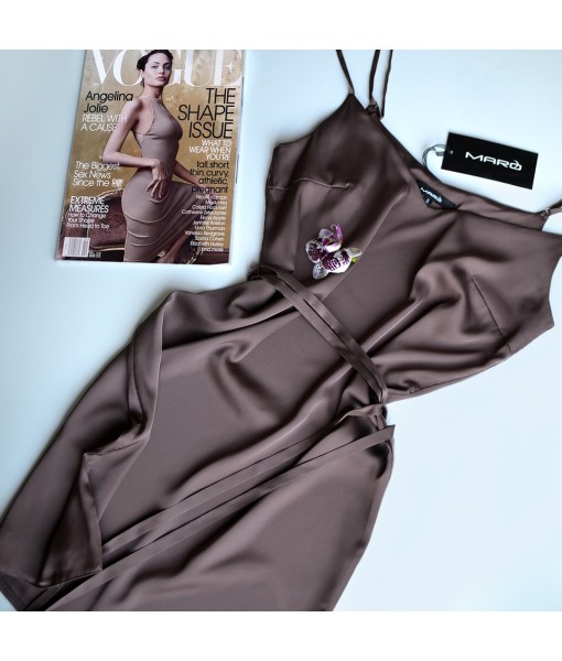 сукня - комбінація капучино