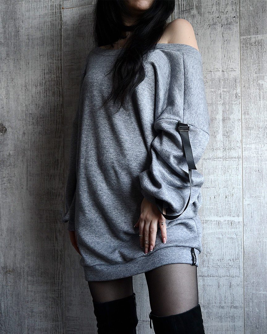 сукня - світшот ангорова сіра