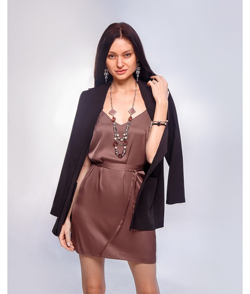 сукня - комбінація капучино