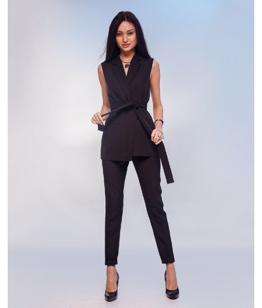 костюм брючний жилет / штани чорний