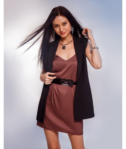 сукня - комбінація капучино