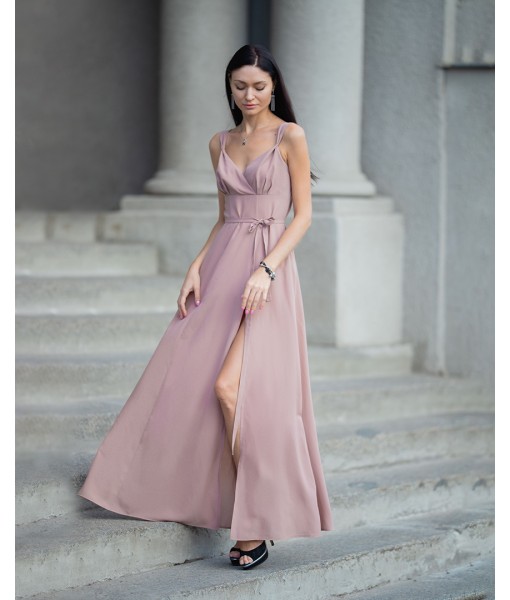 сукня з розрізом капучино