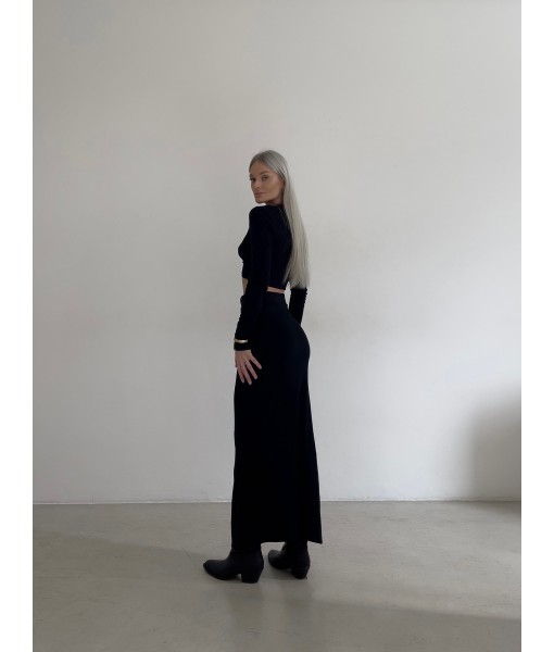 спідниця міді трикотажна чорна жакардова