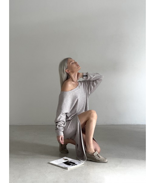 спідниця міді трикотажна бежева жакардова