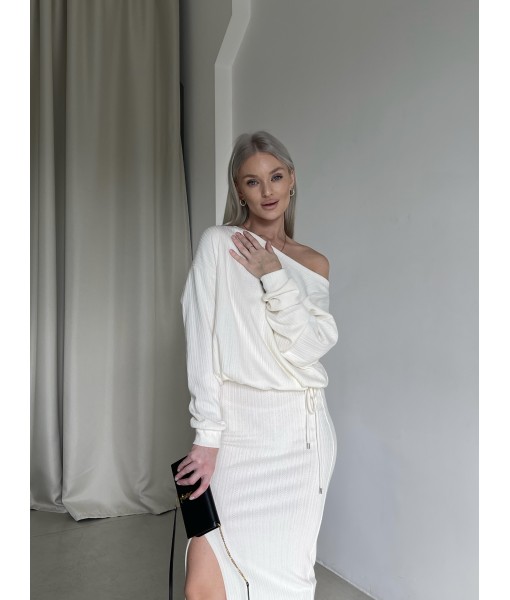 кофта oversize біла жакардова