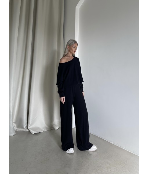 штани чорні трикотажні жакардові