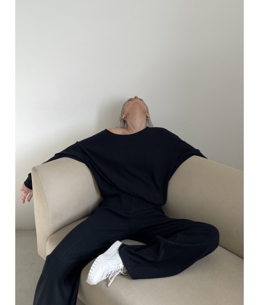 штани чорні трикотажні жакардові