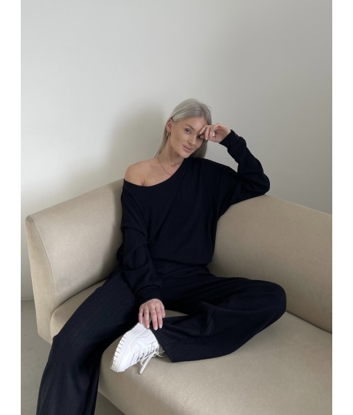 штани чорні трикотажні жакардові