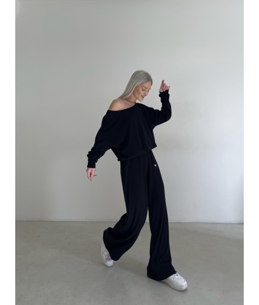 штани чорні трикотажні жакардові