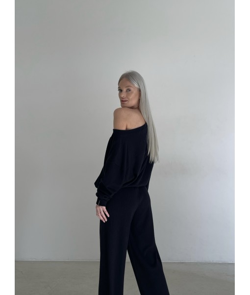 штани чорні трикотажні жакардові