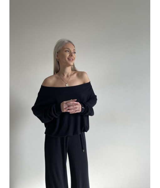 кофта oversize чорна жакардова