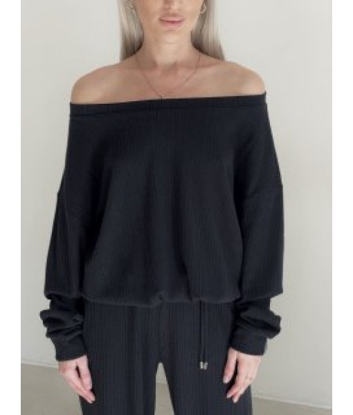 кофта oversize чорна жакардова