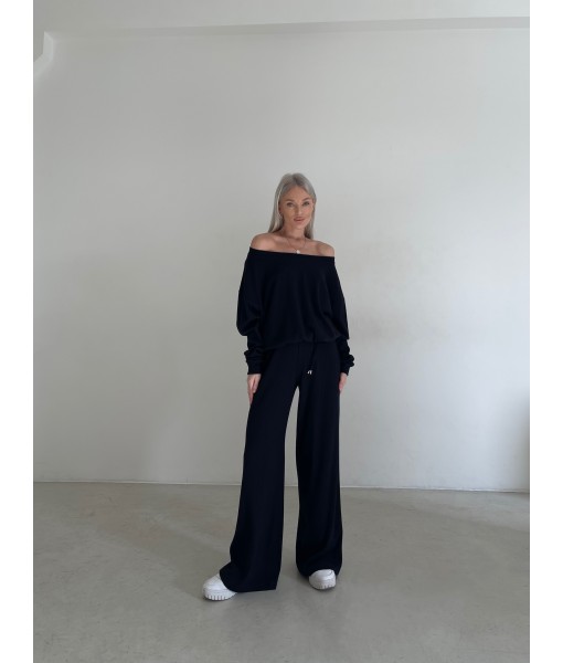 штани чорні трикотажні жакардові