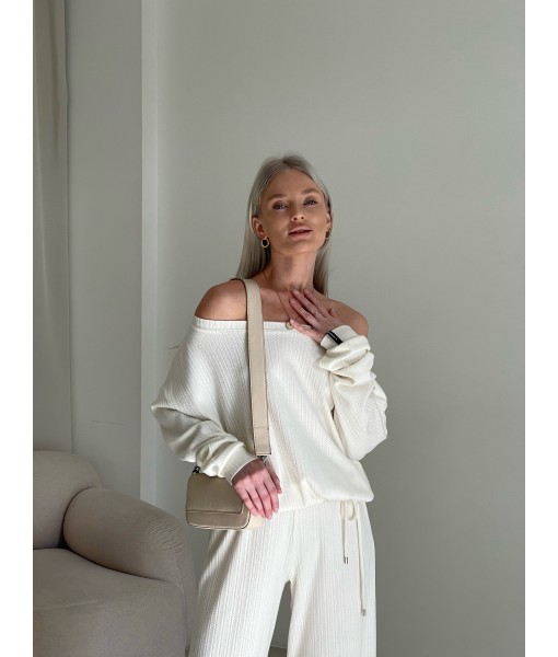 кофта oversize біла жакардова