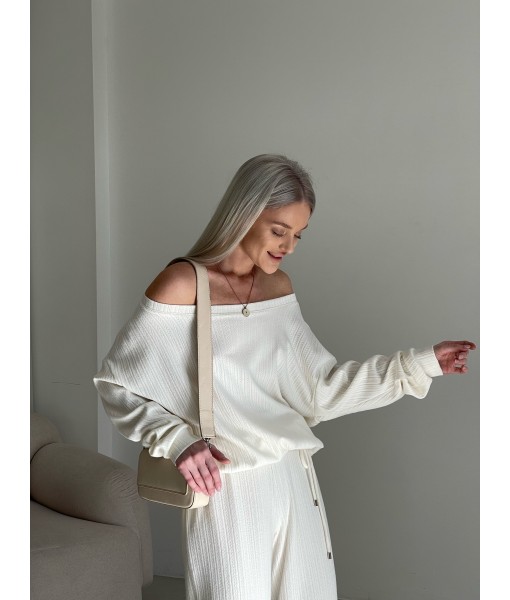 кофта oversize біла жакардова
