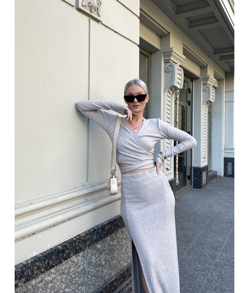 спідниця міді трикотажна бежева жакардова