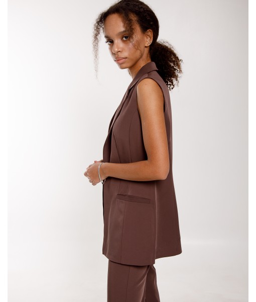 костюм жилет /брюки шоколад