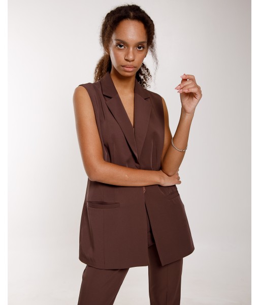 костюм жилет /брюки шоколад