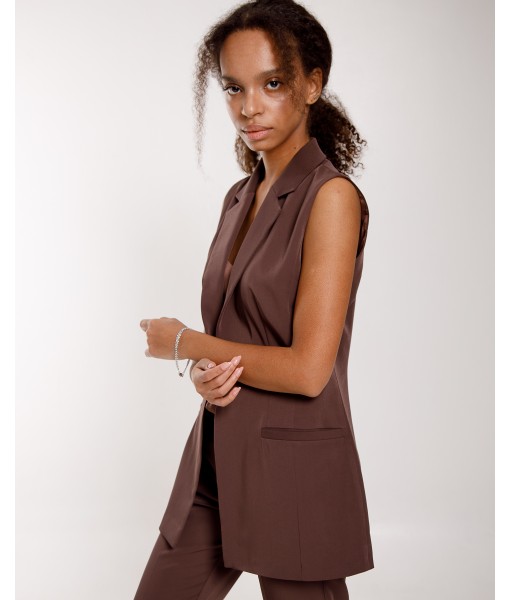 костюм жилет /брюки шоколад