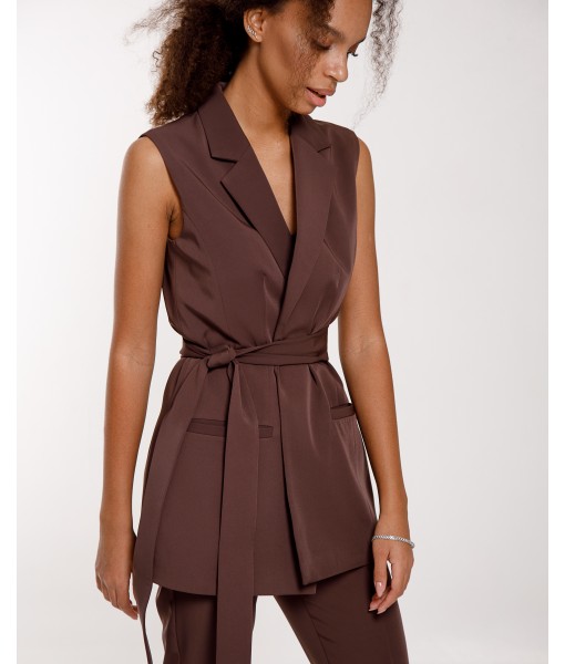 костюм жилет /брюки шоколад