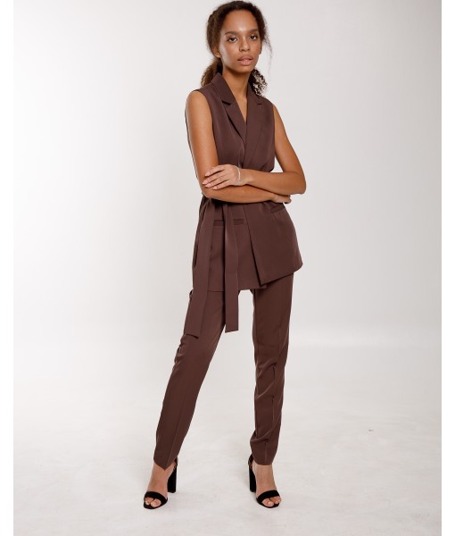 костюм жилет /брюки шоколад