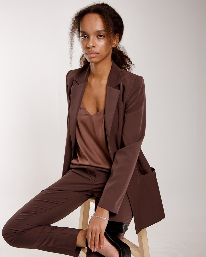 костюм піджак /штани шоколад