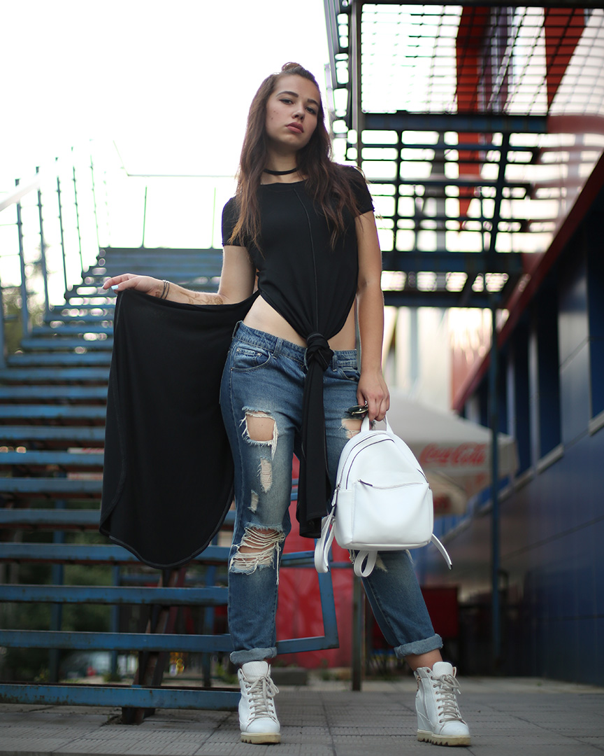 туніка міді з розрізами з боків чорна