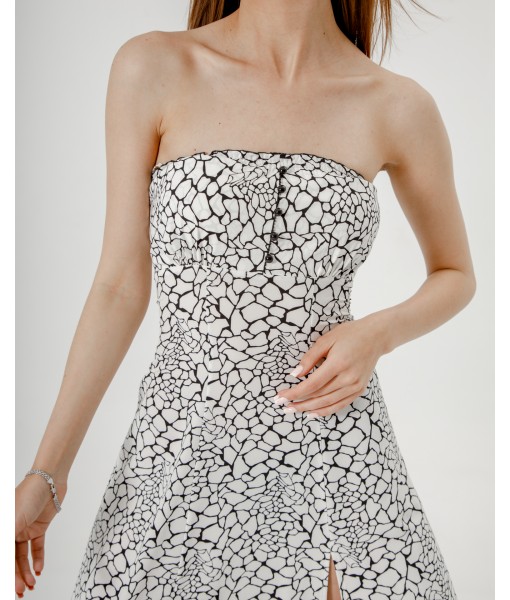 сукня в підлогу принт черепашка білого кольору