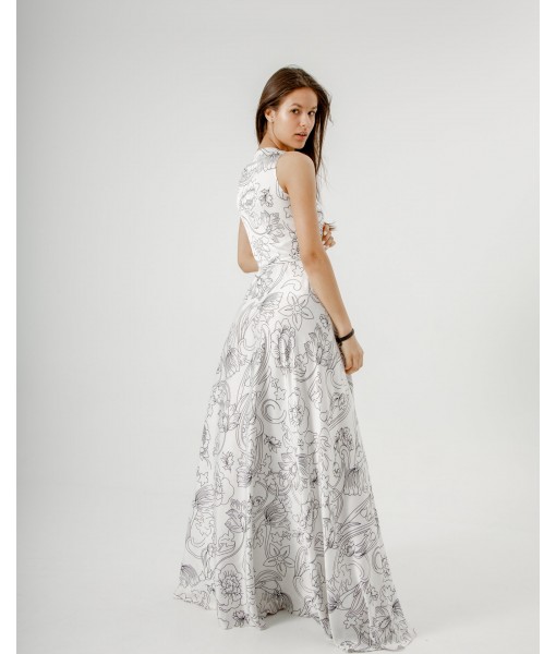 сукня на запах шовкова біла