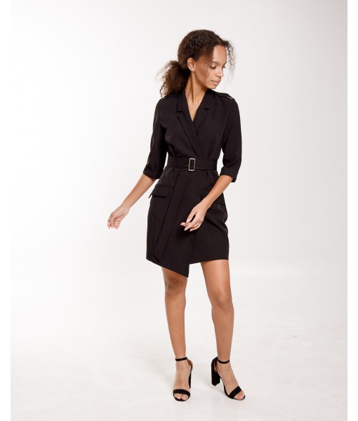 сукня - піджак з погонами чорне