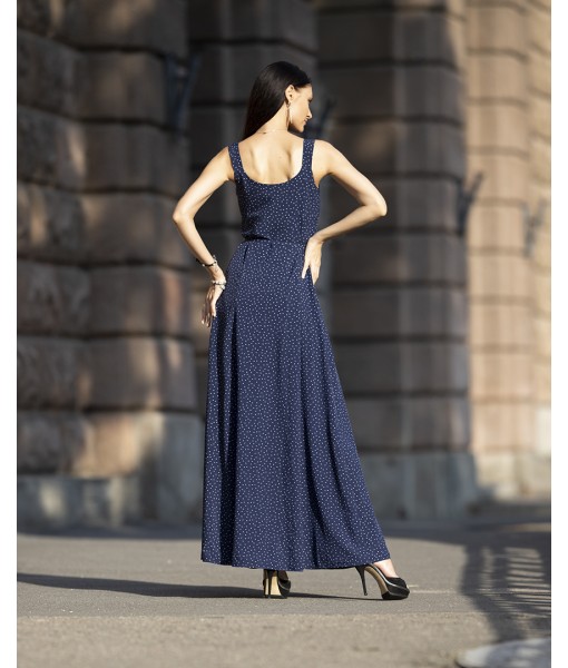 сукня з розрізом синя