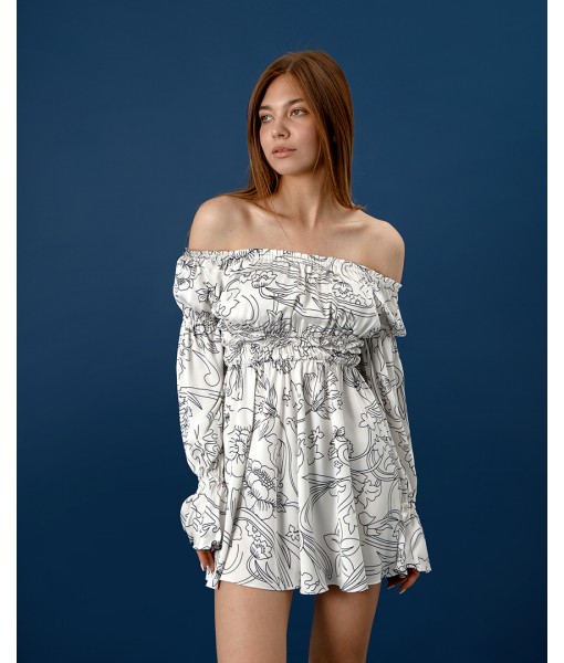 комбінезон зі спущеним плечем шовковий