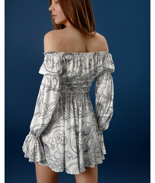 комбінезон зі спущеним плечем шовковий