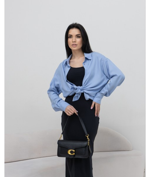 сорочка ANDREA oversize блакитна тенсел