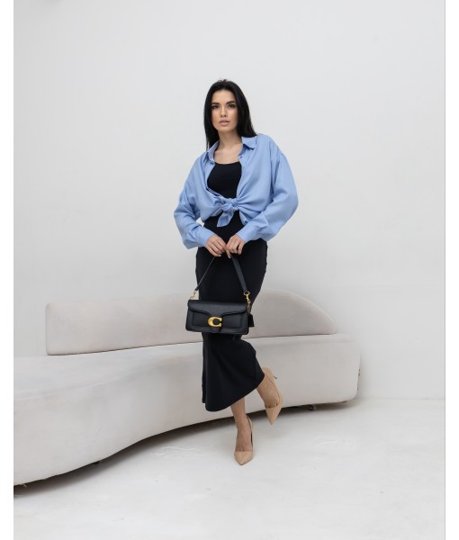 сорочка ANDREA oversize блакитна тенсел