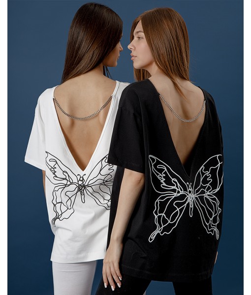 туніка BUTTERFLY чорна oversize