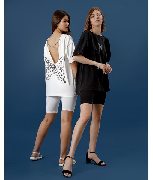 туніка BUTTERFLY чорна oversize