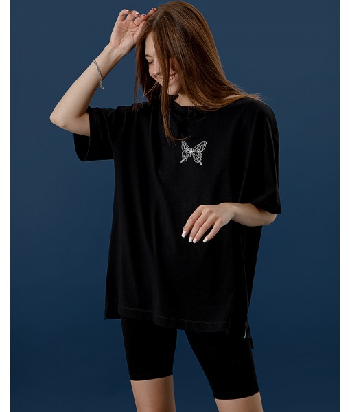 туніка BUTTERFLY чорна oversize