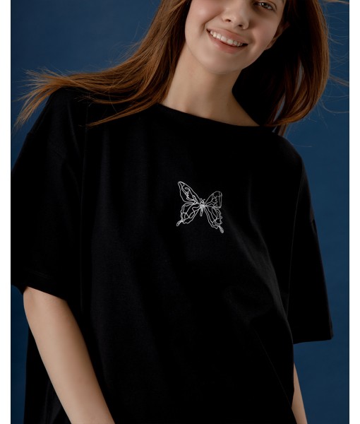 туніка BUTTERFLY чорна oversize