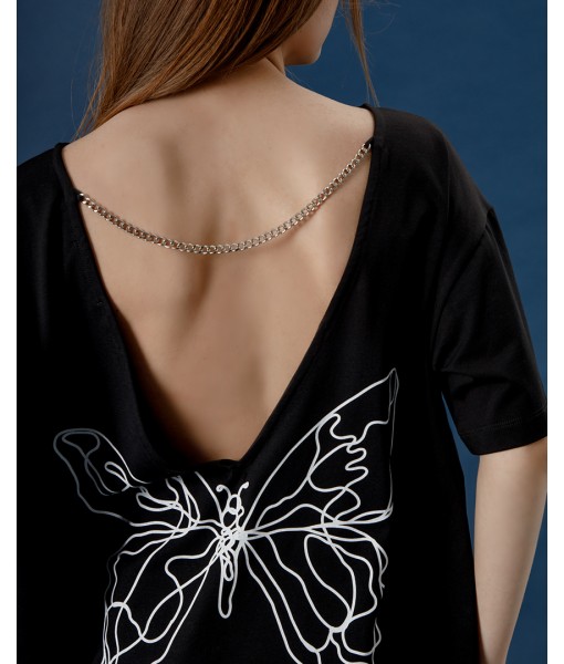 туніка BUTTERFLY чорна oversize