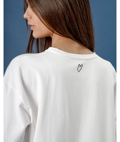 футболка FOLLOW YOUR HEART біла