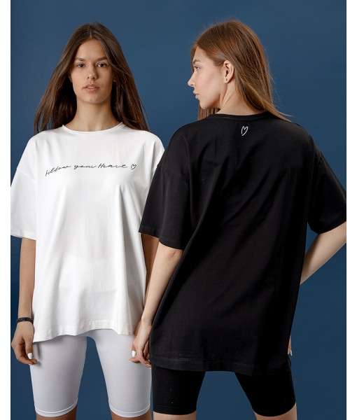 футболка FOLLOW YOUR HEART чорна