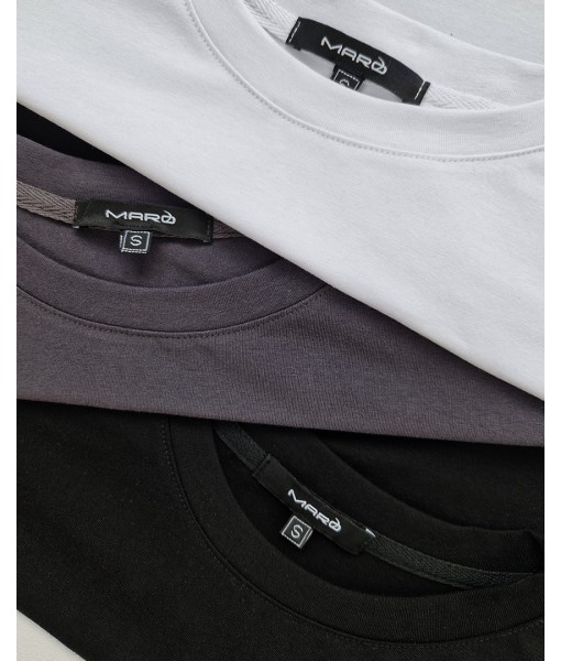 футболка оверсайз графіт з вишивкою тризуб